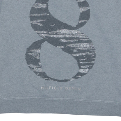 Hilfiger Denim Men's Grey Medium Crew Neck Graphic Sweatshirt