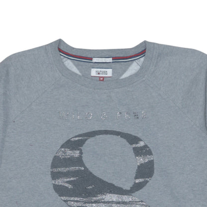 Hilfiger Denim Men's Grey Medium Crew Neck Graphic Sweatshirt