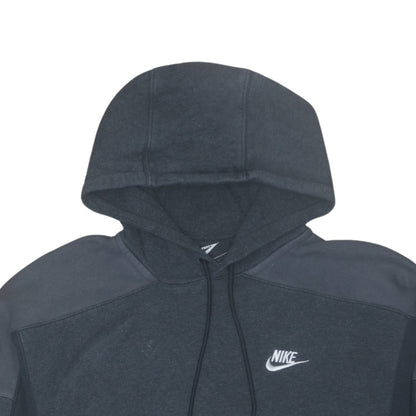 Nike Men's Grey Pullover Hoodie Small Fleece Logo Sportswear