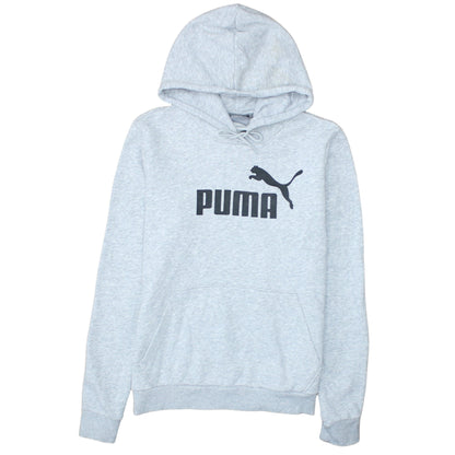 Puma Women's Grey Pullover Hoodie Size 14 Logo Print Casual Sweatshirt