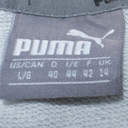 Puma Women's Grey Pullover Hoodie Size 14 Logo Print Casual Sweatshirt