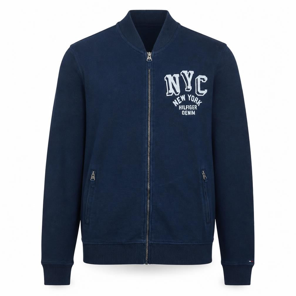 Hilfiger Denim Men's Blue Full Zip NYC Sweatshirt Size L