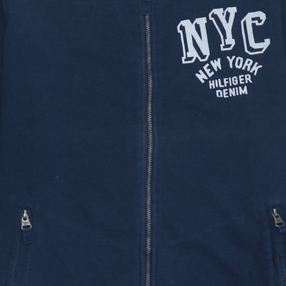 Hilfiger Denim Men's Blue Full Zip NYC Sweatshirt Size L