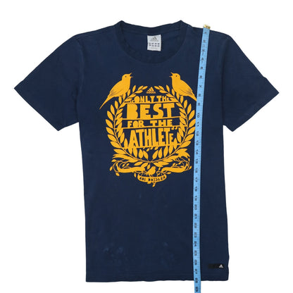 Adidas Men's Blue Graphic Sports T-Shirt Size L