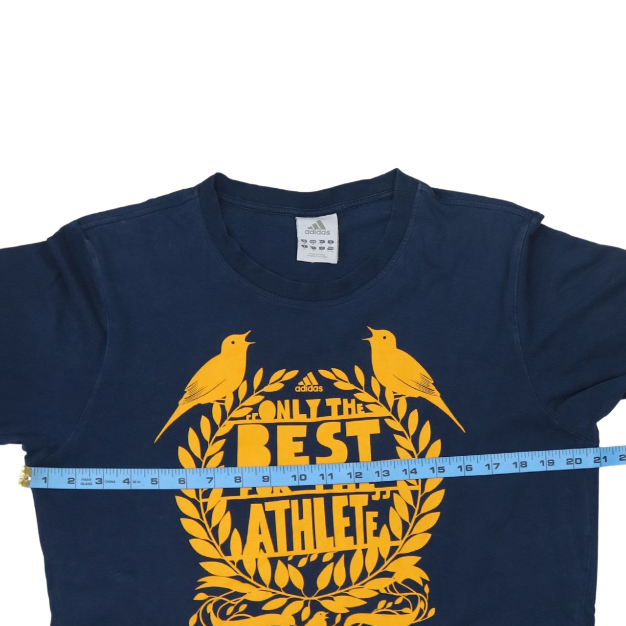 Adidas Men's Blue Graphic Sports T-Shirt Size L