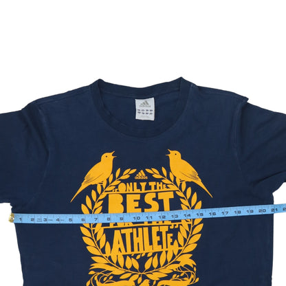 Adidas Men's Blue Graphic Sports T-Shirt Size L