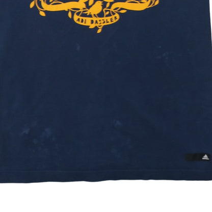Adidas Men's Blue Graphic Sports T-Shirt Size L
