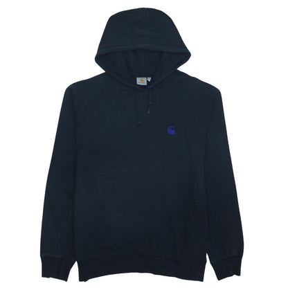 Carhartt Mens Black Pullover Hoodie M Logo Fleece Sweatshirt