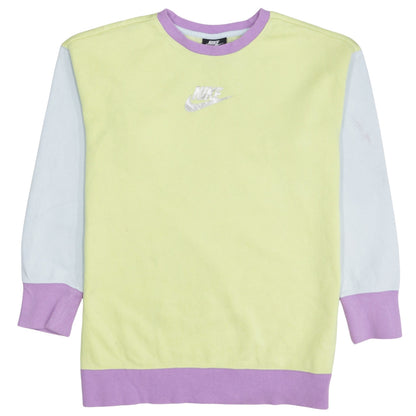 Nike Girls Multicoloured Logo Sweatshirt Size 146cm Pullover Crew Neck