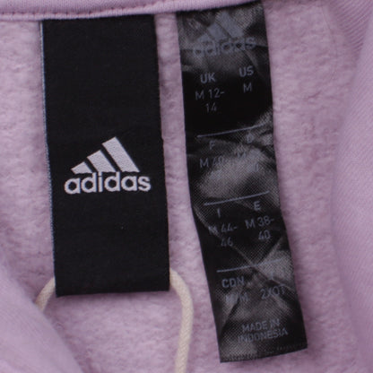 Adidas Women’s Pink Pullover Hoodie Size M 12-14 Hooded Sweatshirt