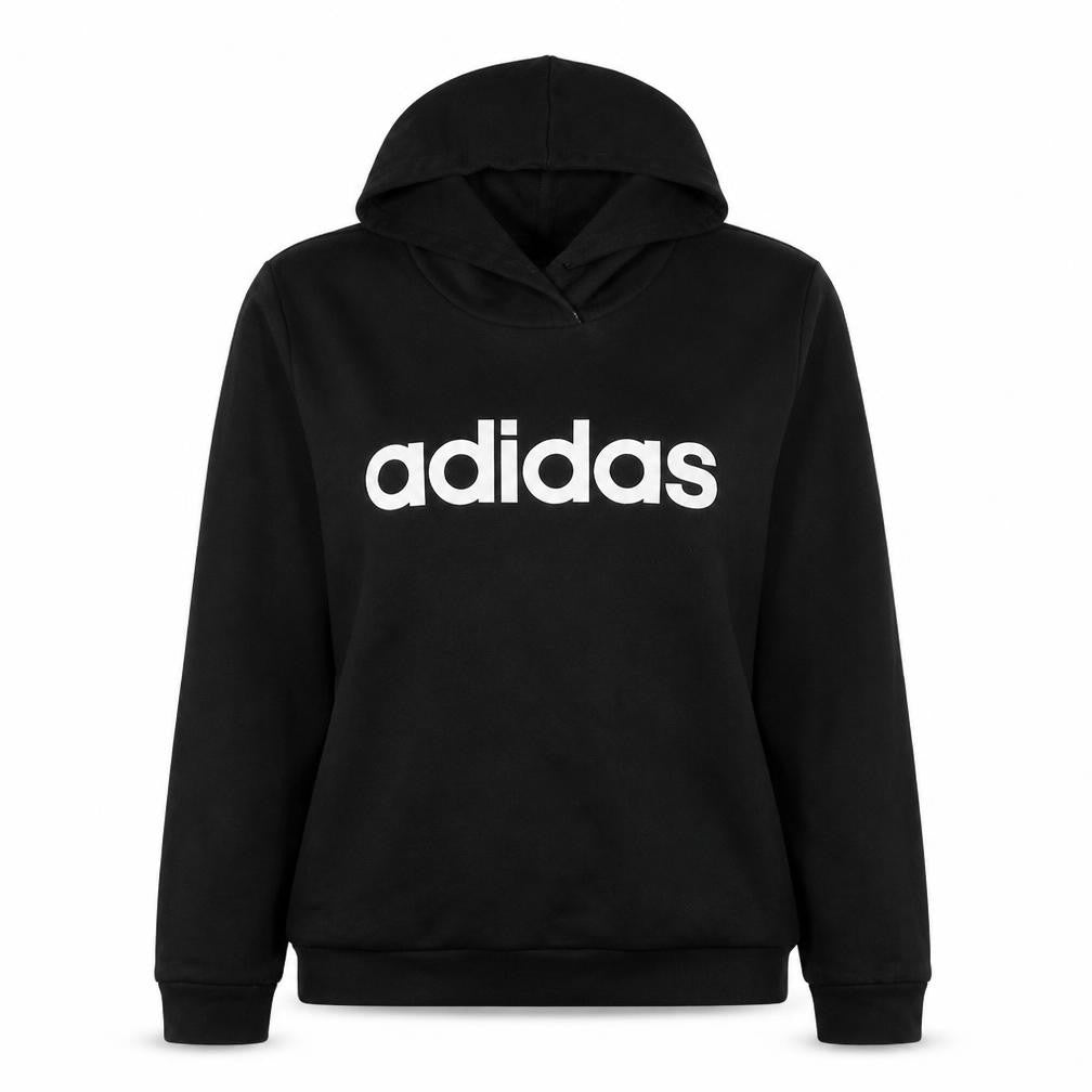 Adidas Women's Black Pullover Hoodie Medium Logo Sweatshirt