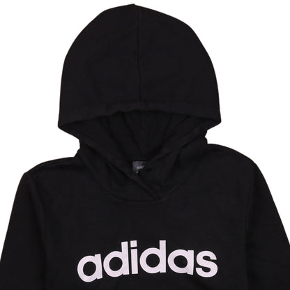 Adidas Women's Black Pullover Hoodie Medium Logo Sweatshirt