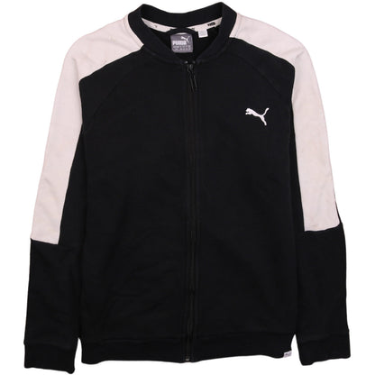 Puma Womens Black Full Zip Sweatshirt Size 14 Logo Sportswear