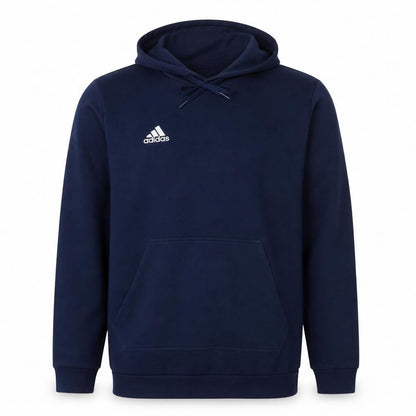 Adidas Men's Blue Pullover Hoodie L Logo Fleece Sweatshirt