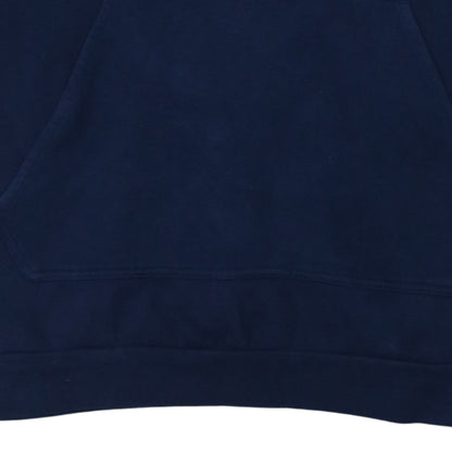Adidas Men's Blue Pullover Hoodie L Logo Fleece Sweatshirt