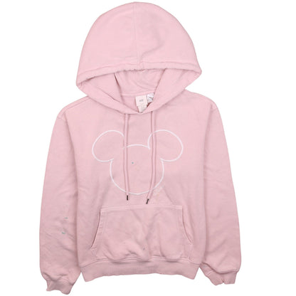 H&M Disney L.O.G.G. Pink Hooded Pullover Sweatshirt XS Women