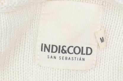 Indi & Cold Women's Ivory Organic Cotton Open-Knit Jumper M