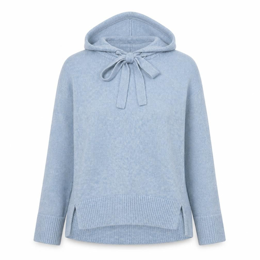 Front view of L.O.G.G. Women Blue Hooded jumper XS Acrylic Blend