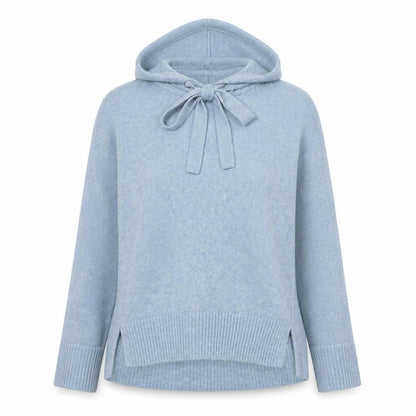 Front view of L.O.G.G. Women Blue Hooded jumper XS Acrylic Blend