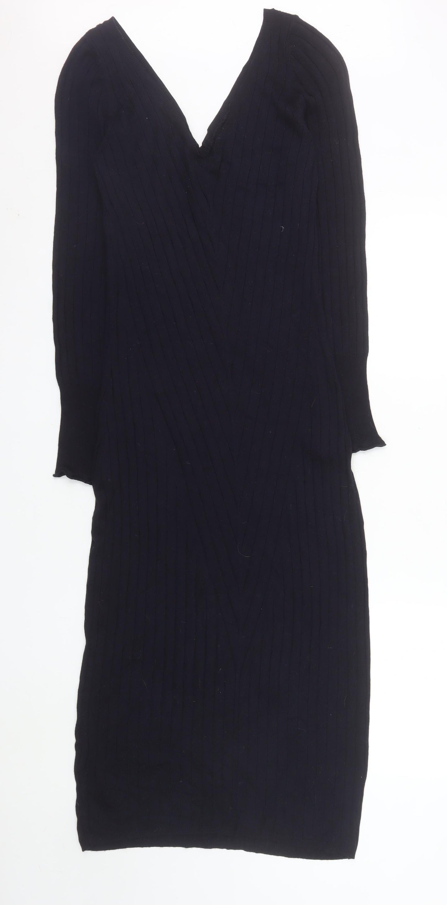Topshop Maternity Black Bodycon Knit Dress Women's Size 12