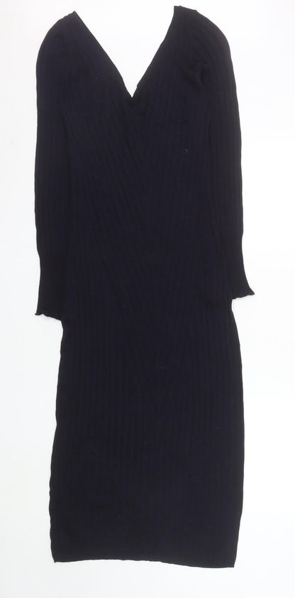 Topshop Maternity Black Bodycon Knit Dress Women's Size 12