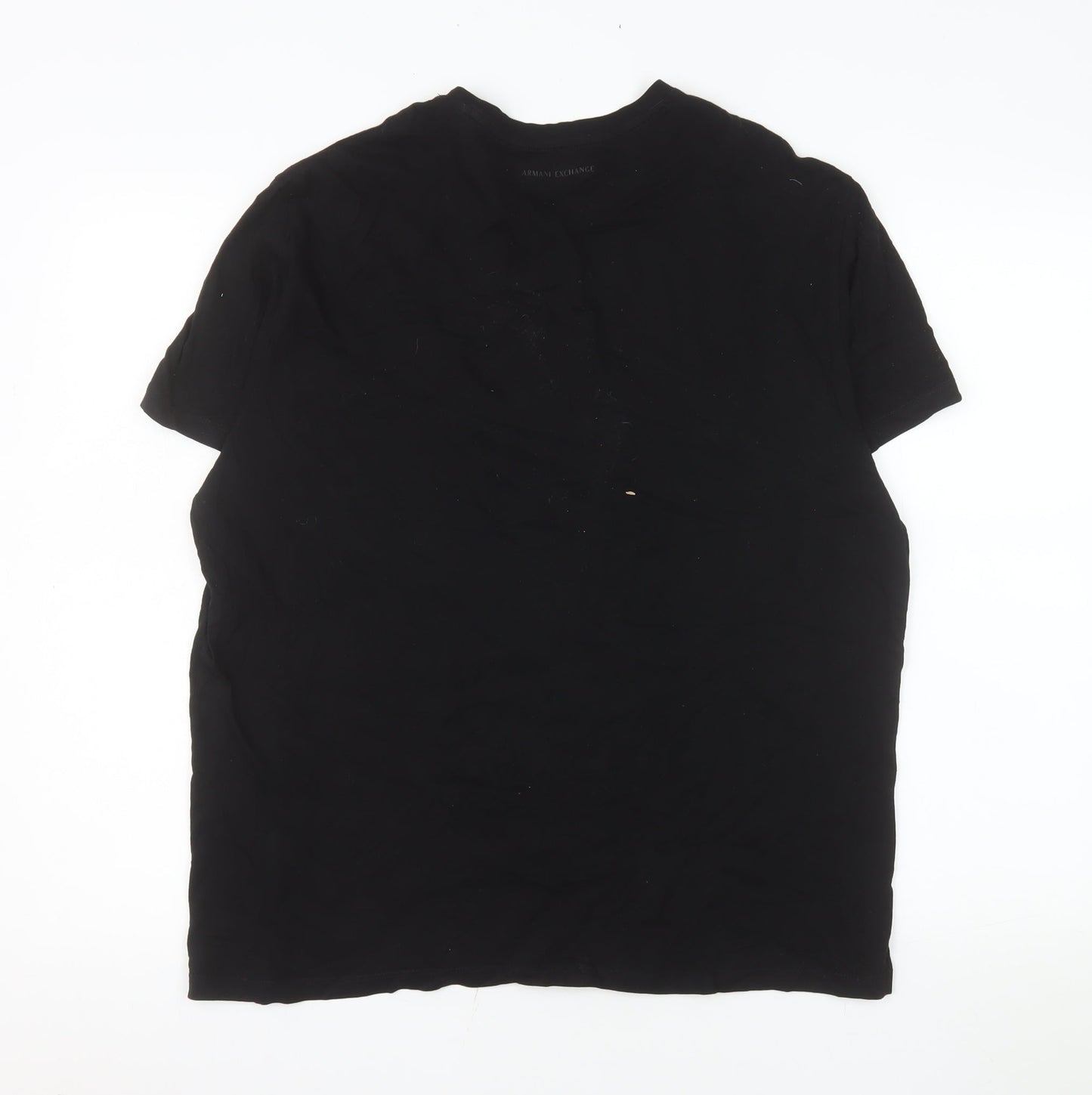 Armani Exchange Men's Black XL Graphic Logo Regular Fit T-Shirt
