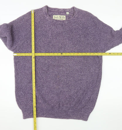 Jack Wills Men's Purple Cotton Crew Neck Pullover Jumper M