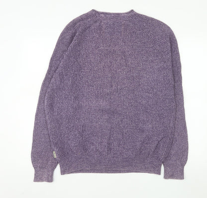 Jack Wills Men's Purple Cotton Crew Neck Pullover Jumper M