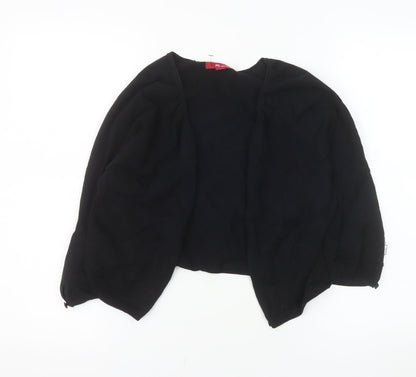 Monsoon Women Black Shrug Round Neck Knit Jumper Size 16