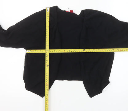 Monsoon Women Black Shrug Round Neck Knit Jumper Size 16