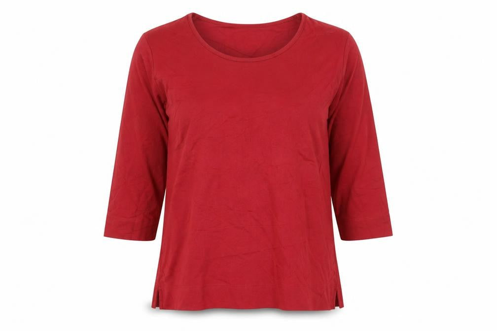 Cotswold Collections Women’s Red 3/4 Sleeve Cotton T-Shirt S