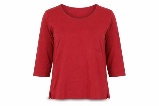 Cotswold Collections Women’s Red 3/4 Sleeve Cotton T-Shirt S