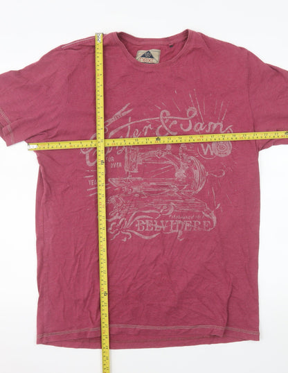 Next Men's Red Graphic Print XL Cotton Blend T-Shirt