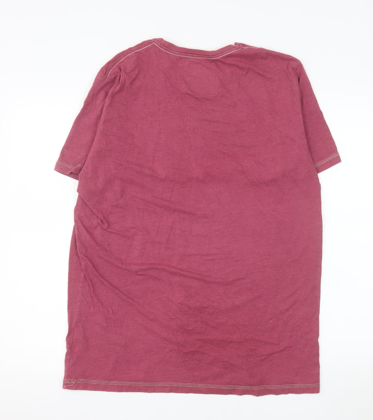 Next Men's Red Graphic Print XL Cotton Blend T-Shirt
