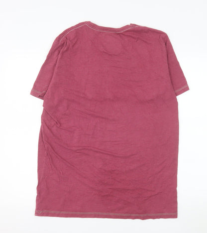 Next Men's Red Graphic Print XL Cotton Blend T-Shirt