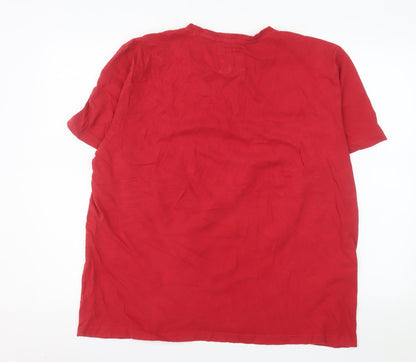 Crew Clothing Company Men's Red 2XL Cotton Crew Neck T-Shirt