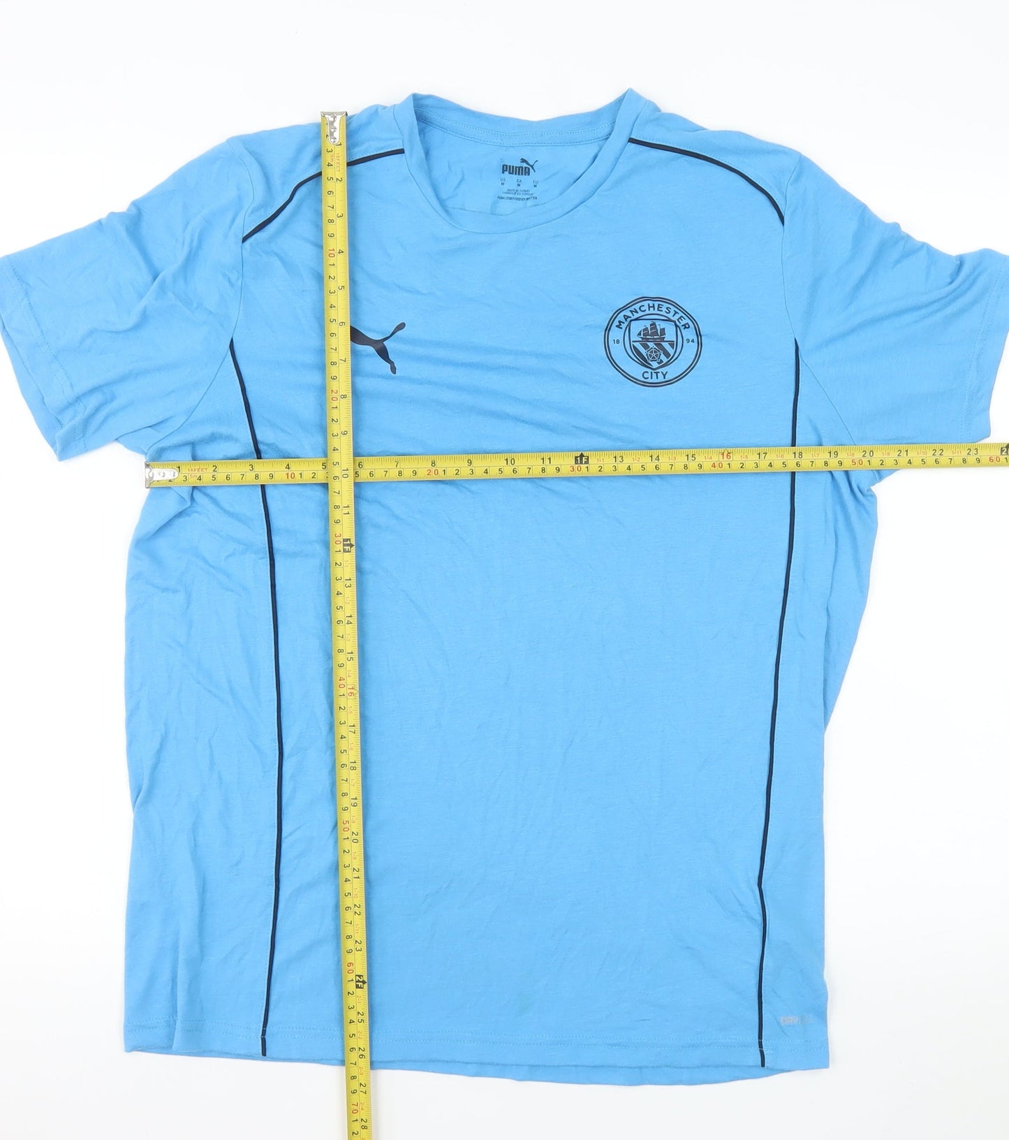 Puma Men's Blue Manchester City Short Sleeve T-Shirt Medium