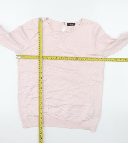 M&Co Women’s Pink Ruffle Cuff Tunic Top Size 12
