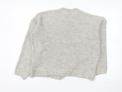 Marks and Spencer Women Grey Cable-Knit Jumper Size 12