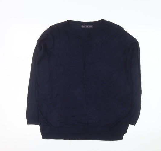 Marks and Spencer Women’s Blue Knit Pullover Jumper Size M