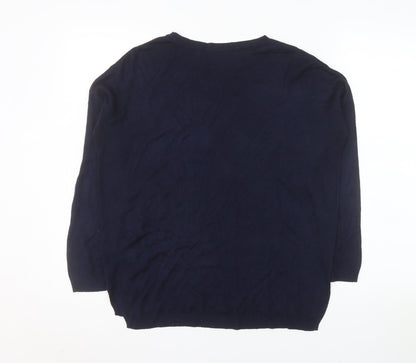 Marks and Spencer Women’s Blue Knit Pullover Jumper Size M
