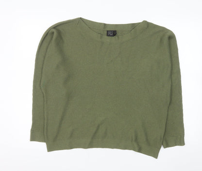 Editor's Cut Women's Green Size 18 Boat Neck Pullover Jumper