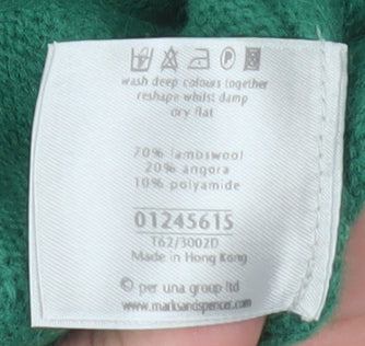 Marks and Spencer Women’s Green Wool Angora Cardigan Size 18