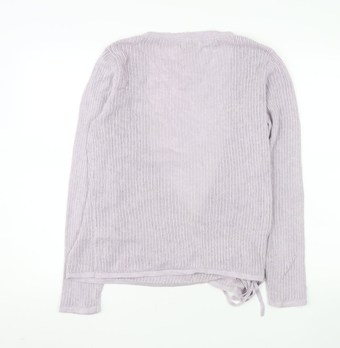 Fat Face Women’s Purple Wrap Knit Cotton Cardigan Size 14