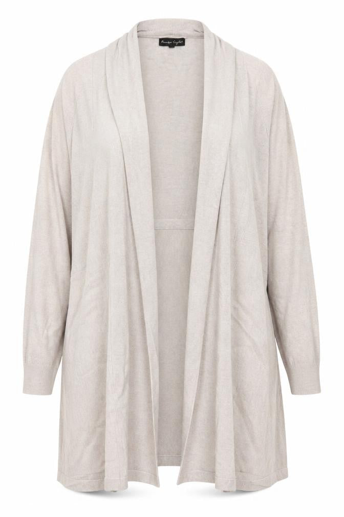 Phase Eight Women Beige Long Sleeve Open Cardigan UK 16 Viscose Blend