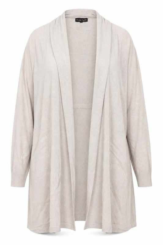 Phase Eight Women Beige Long Sleeve Open Cardigan UK 16 Viscose Blend