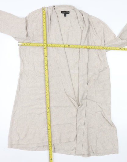 Phase Eight Women Beige Long Sleeve Open Cardigan UK 16 Viscose Blend