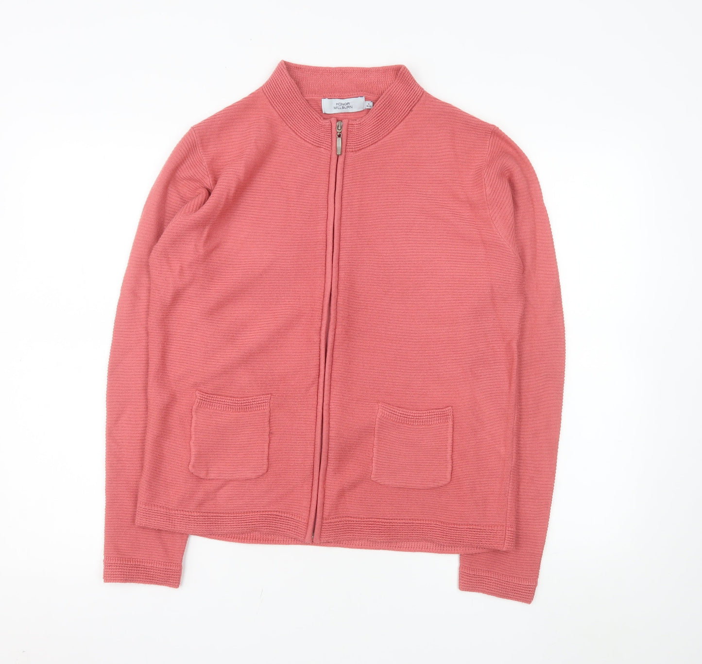 Honor Millburn Women's Pink Knit Zip Jacket Size S 10-12