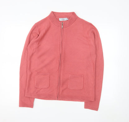 Honor Millburn Women's Pink Knit Zip Jacket Size S 10-12