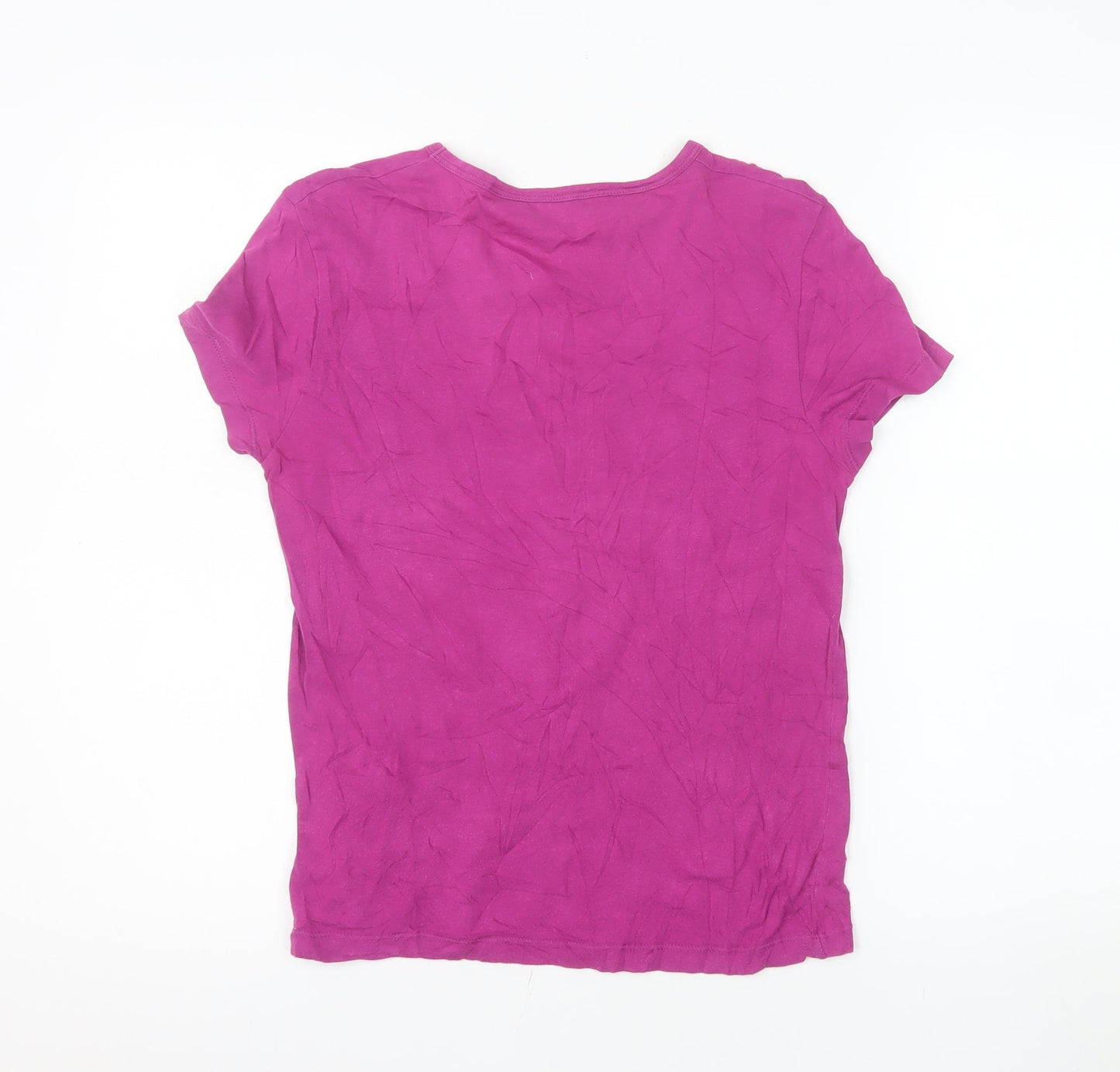 French Connection Women's Pink Cotton Stretch T-Shirt M